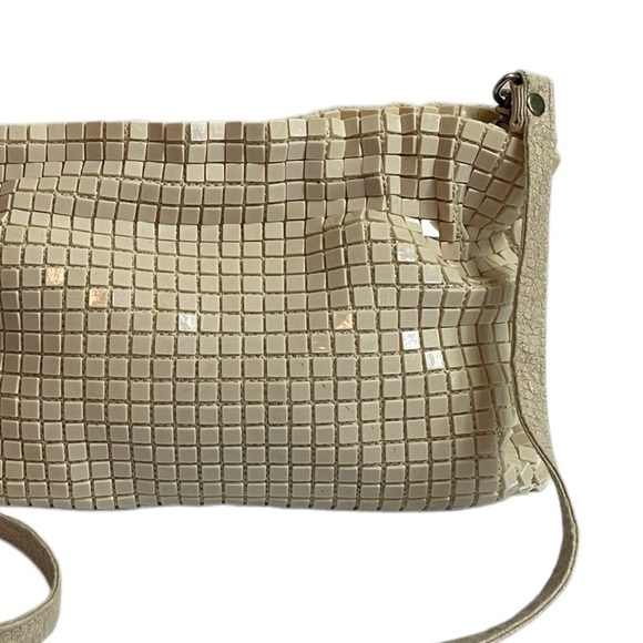 Vintage cream Chainlink Purse shoulder bag - Picture 3 of 11